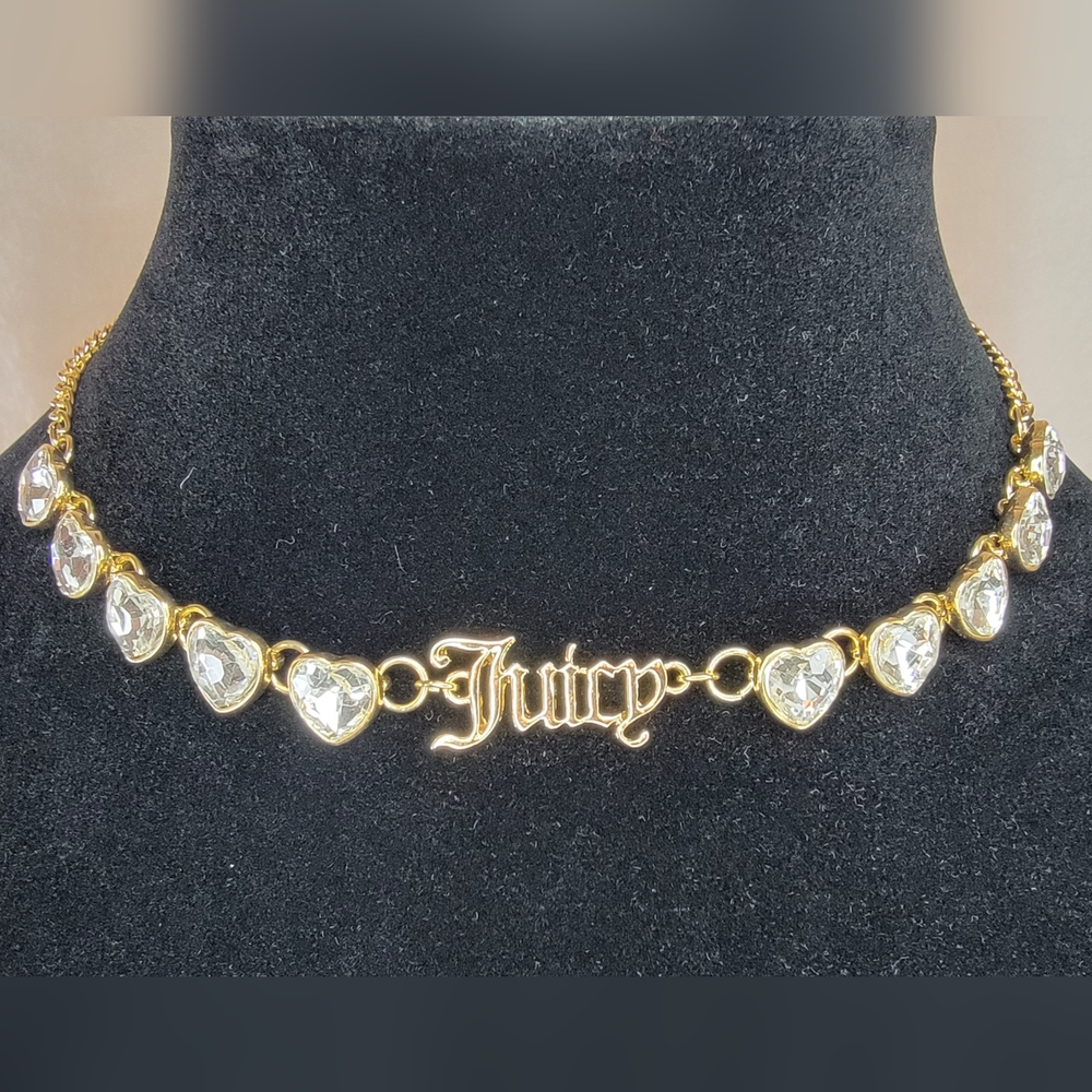Juicy Couture Heart Diamond Juicy 13" Necklace